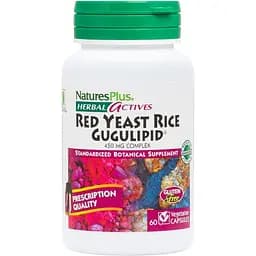 Натуральна добавка NaturesPlus Herbal Actives Red Yeast Rice Gugulipid 60 капсул
