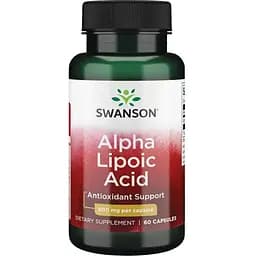 Естественная добавка Swanson Alpha Lipoic Acid 600 mg, 60 капсул