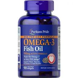 Жирні кислоти Puritan's Pride One Per Day Omega 3 Fish Oil 950 мг 90 капсул