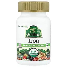 Залізо NaturesPlus Source of Life Garden Iron 30 вегакапсул