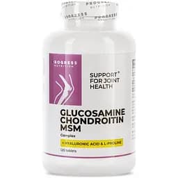 Препарат для суглобів і зв'язок Progress Nutrition Glucosamine Chondroitin MSM Complex, 120 таблеток