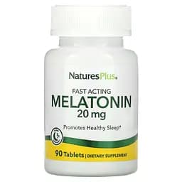 Мелатонін  Natures Plus Fast Acting Melatonin 20 мг швидкодіючий  90 таблеток