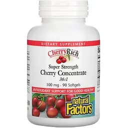 Концентрат вишневый Natural Factors Cherry Concentrate 500 мг 90 гелевых капсул