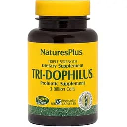 Пробіотики NaturesPlus Tri-Dophilus 60 вегетаріанських капсул