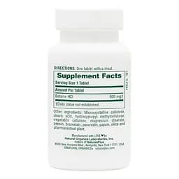 Натуральна добавка Natures Plus Betaine Hydrochloride 600 mg, 90 таблеток - мініатюра 2