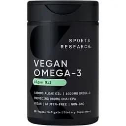 Риб'ячий жир Sport Research Vegan Omega-3, 1400 мг 60 капсул