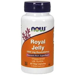 Маточне молочко Now Foods Royal Jelly 1500 мг 60 вегетаріанських капсул