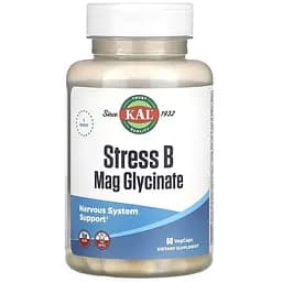 Витамины и минералы KAL Stress B Mag Glycinate, 60 вес.капсул