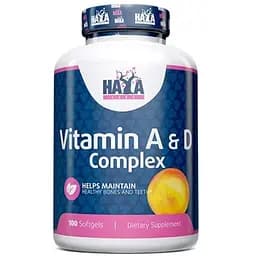 Вітамін А + Вітамн D3 Haya Labs Vitamin A&D Complex 100 гель капсул