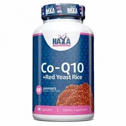 Натуральна добавка Haya Labs Co-Q10 and Red Yeast Rice 60 капсул