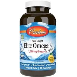 Жирні кислоти Carlson Labs Elite Omega-3 Gems 180 капсул