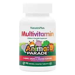 Вітаміни та мінерали Natures Plus Animal Parade Children's Multivitamin, 90 жувальних таблеток - Асорті