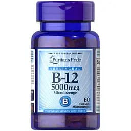 Вітамін В12 Puritan's Pride сублінгвальний 5000 мкг 60 мікропастилок