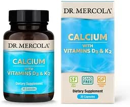 Вітаміни та мінерали Dr. Mercola Calcium with Vitamins D3 and K2, 30 капсул