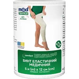 Бинт еластичний MedTextile середньої розтяжності 5 м х 12 см