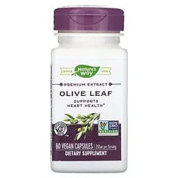 Екстракт оливи Nature's Way Olive Leaf Premium Extract, 60 капсул для підтримки серця та імунної системи - мініатюра 1