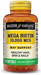 Вітаміни та мінерали Mason Natural Mega Biotin 10,000 mcg, 50 капсул
