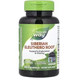 Натуральна добавка Nature's Way Siberian Eleuthero Root, 100 вегакапсул