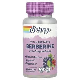 Берберин і корінь орегонського винограду Solaray Berberine with Oregon Grape, 60 вегакапсул для підтримки організму - мініатюра 1