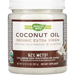 Органічна кокосова олія холодного віджиму Nature's Way Coconut Oil 907 г
