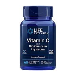 Вітамін С і фітосома біо-кверцетину Life Extension Vitamin C and Bio-Quercetin Phytosome, 60 таблеток для підтримки серцево-судинної системи
