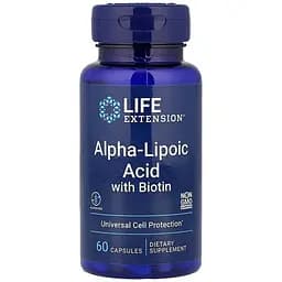 Натуральная добавка Life Extension Alpha-Lipoic Acid with Biotin, 60 капсул