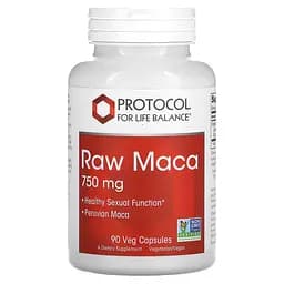 Мака Protocol for Life Balance Raw Maca 750 мг 90 капсул