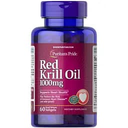 Жирні кислоти Puritan's Pride Red Krill Oil 1000 mg 60 капсул