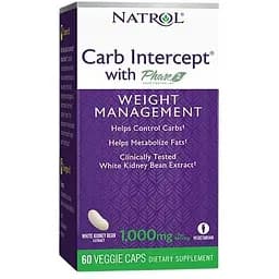 Натуральна добавка Natrol Carb Intercept with Phase2, 60 вегакапсул