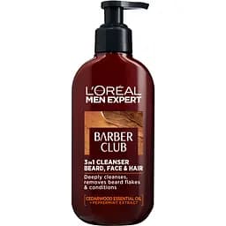 Шампунь для волосся бороди та обличчя L'Oreal Paris Men Expert Barber Club 200 мл