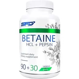 Бетаїн HCL+пепсин SFD Nutrition Betaine HCL+Pepsin 120 капсул