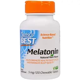Мелатонин Doctor's Best мятный 5 мг 120 жевательных таблеток