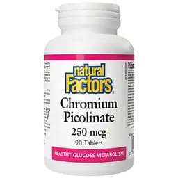 Дієтична добавка Natural Factors Chromium Picolinate 250 мкг 90 таблеток