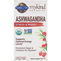 Ашваганда Garden of Life Ashwagandha MyKind Organics 60 таблеток - мініатюра 2