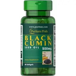 Натуральна добавка Puritan's Pride Black Cumin Seed Oil 500 mg 60 капсул
