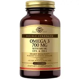 Жирные кислоты Solgar Double Strength Omega 3 700 мг 60 капсул