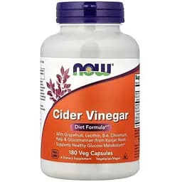 Яблочный уксус NOW Cider Vinegar, 180 капсул