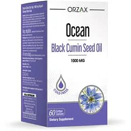 Натуральна добавка Orzax Ocean Black Cumin Seed Oil 1000 mg, 60 капсул