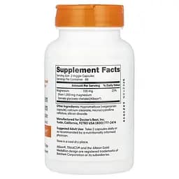 Магній Doctor's Best Magnesium 100 mg High Absorption, 120 вегакапсул підтримка здорової функції нервової системи - мініатюра 2