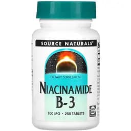 Ніацинамід В3 Source Naturals Niacinamide B-3 100 мг 250 таблеток