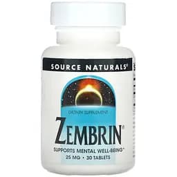Зембрин Source Naturals 25 мг 30 таблеток