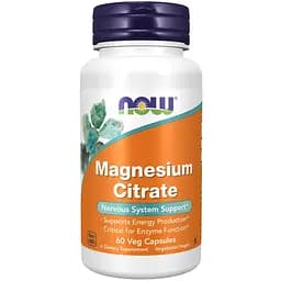 Дієтична добавка Now Foods Magnesium Citrate 60 вегетаріанських капсул - мініатюра 1