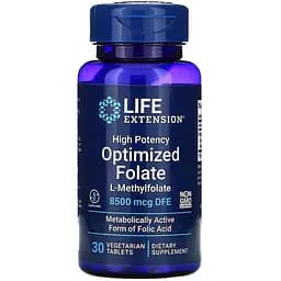 Витамины и минералы Life Extension High Potency Optimized Folate 8500 мкг 30 таблеток