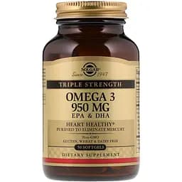 Рыбий жир Solgar Omega-3 EPA, DHA 950 мг 50 желатиновых капсул