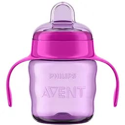 Чашка-непроливайка Philips Avent з м'яким носиком 6+ міс. 200 мл рожева (SCF551/03)