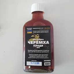 Настоянка на плодах ягодах черемхи 200 мл