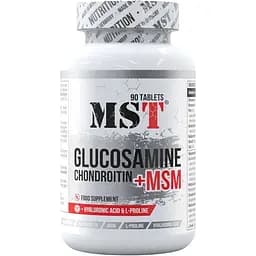 Препарат для суставов и связок MST Glucosamine Chondroitin MSM Hyaluronic Acid L-Proline 90 таблеток