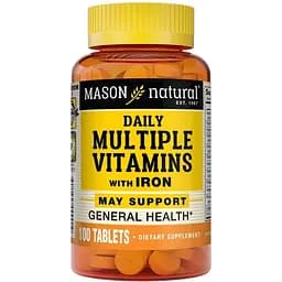 Мультивітаміни із залізом на кожен день Mason Natural Daily Multiple Vitamins With Iron 100 таблеток