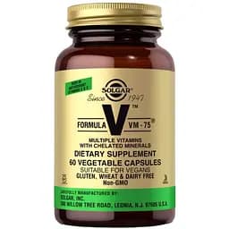 Мультивітаміни Solgar Formula VM-75, 60 вегетаріанських капсул