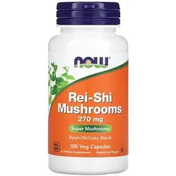 Натуральна добавка Now Rei-Shi Mushrooms 270 mg 100 вегакапсул